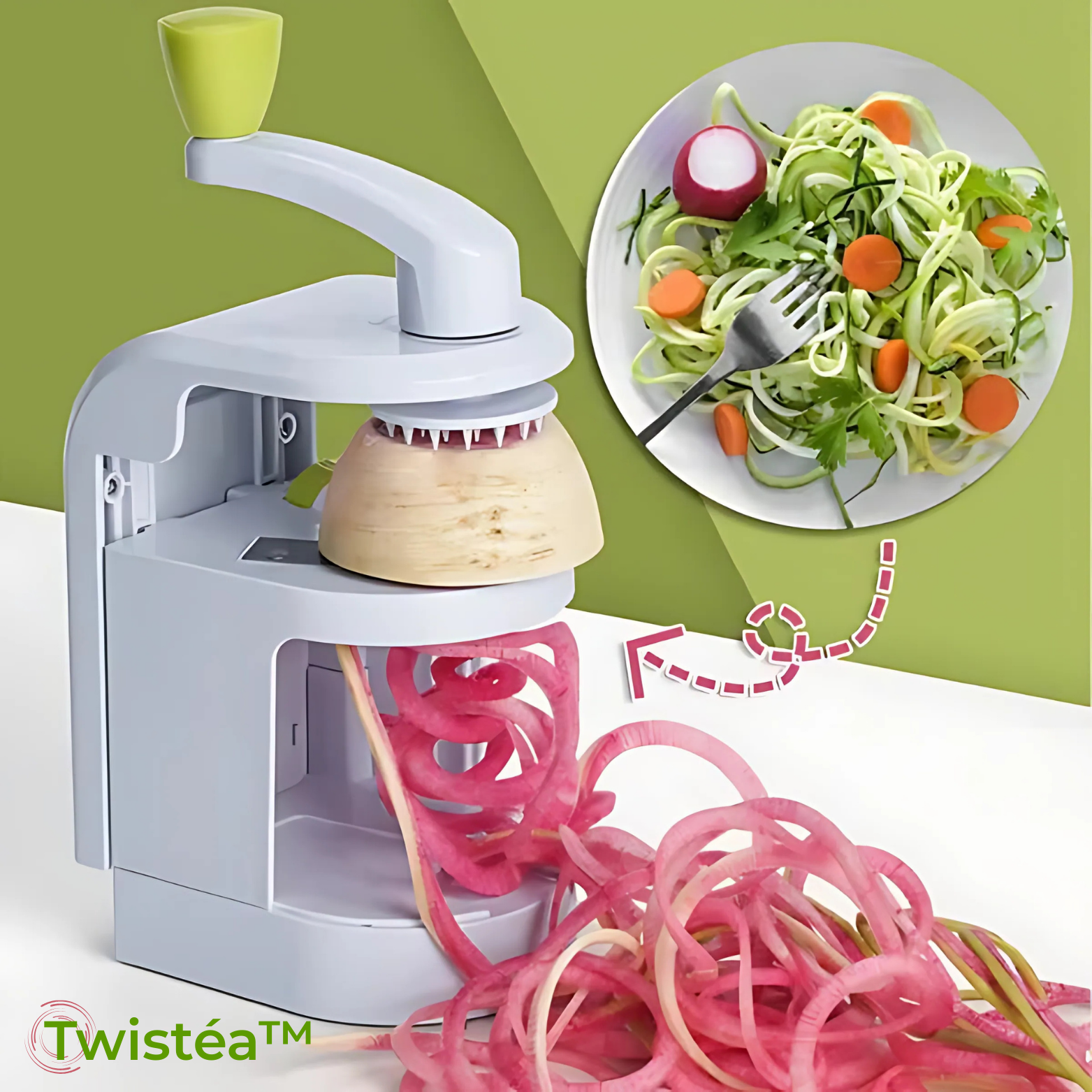 Twistéa™ 4-in-1 Spiralschneider für Gemüse & Salate