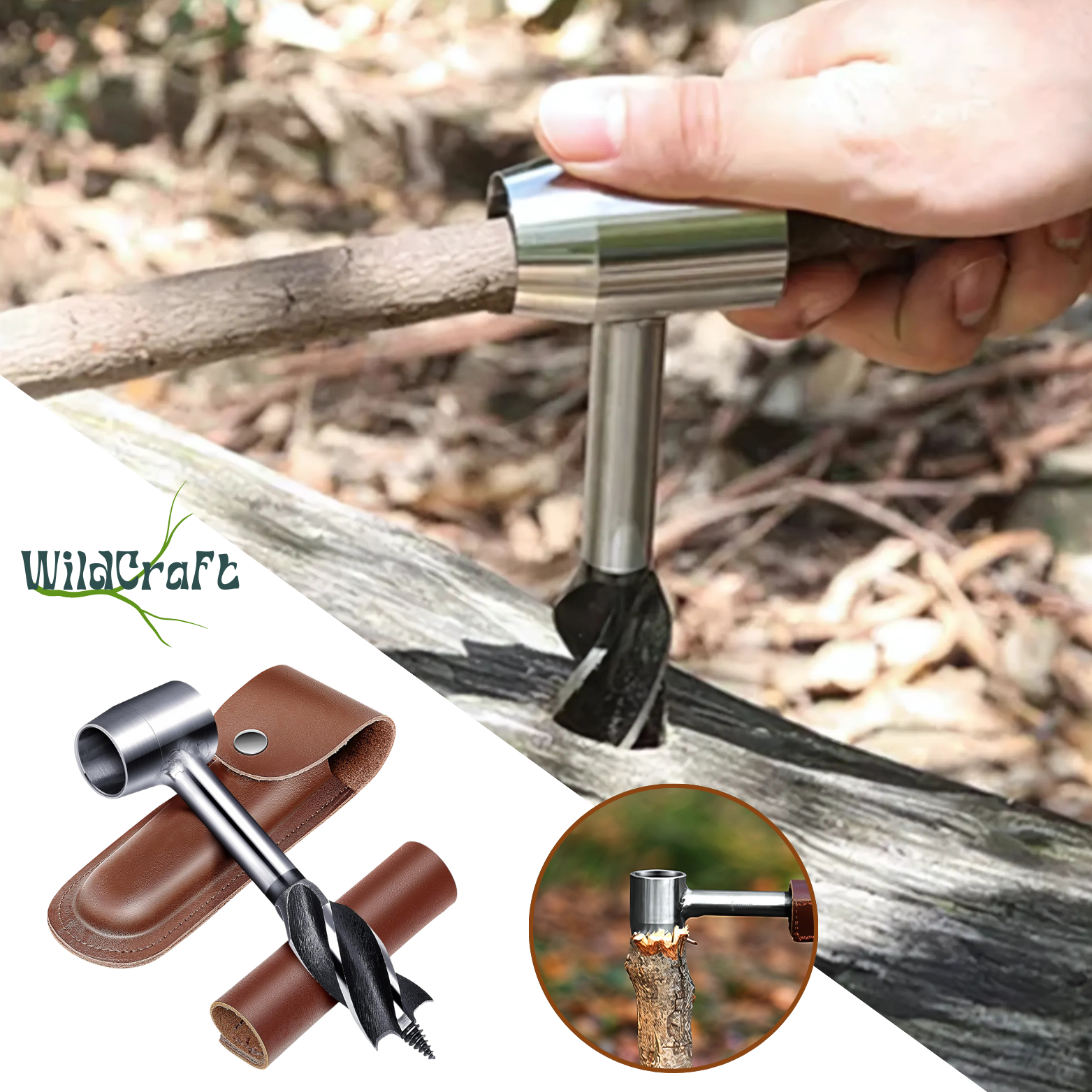 WildCraft Handbohrer für Holzbearbeitung