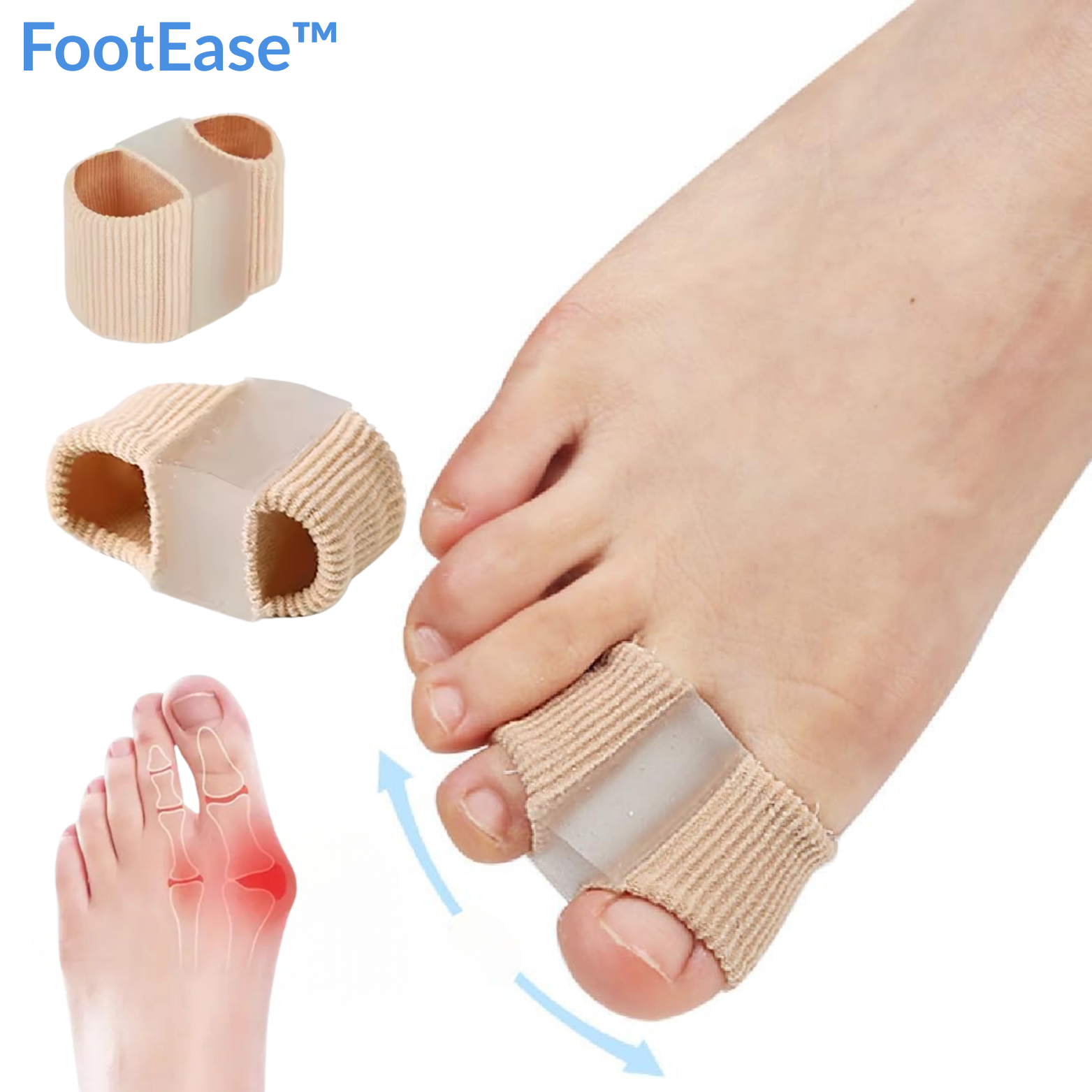 1+1 GRATIS | FootEase™ Zehentrenner und Hallux Valgus Korrektor