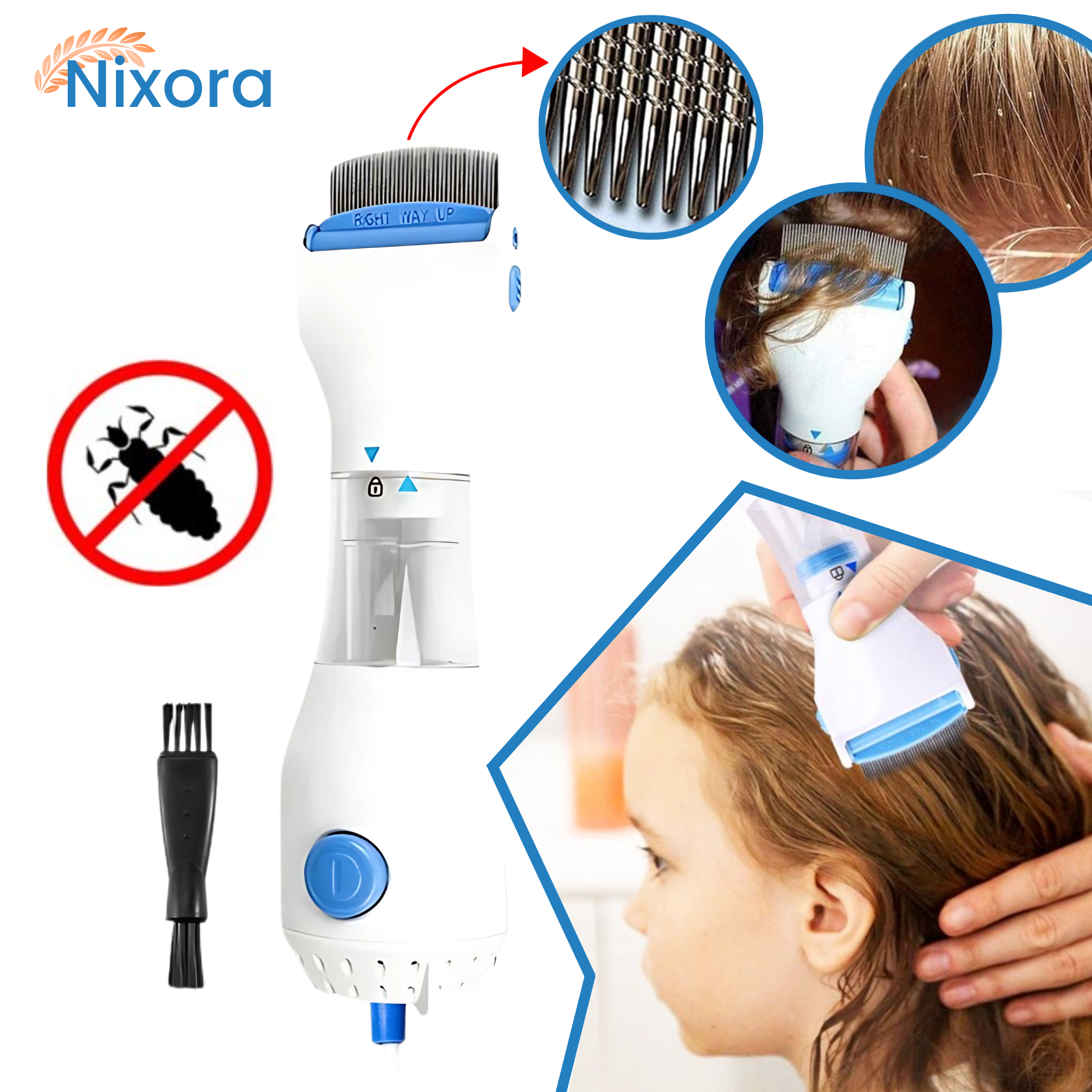 Nixora Elektrischer Läusekamm
