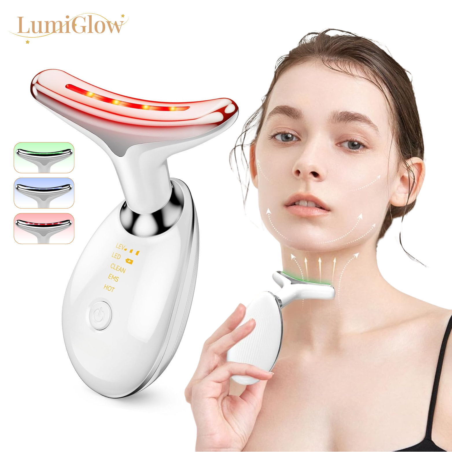 LumiGlow™ – LED EMS Facial Massager