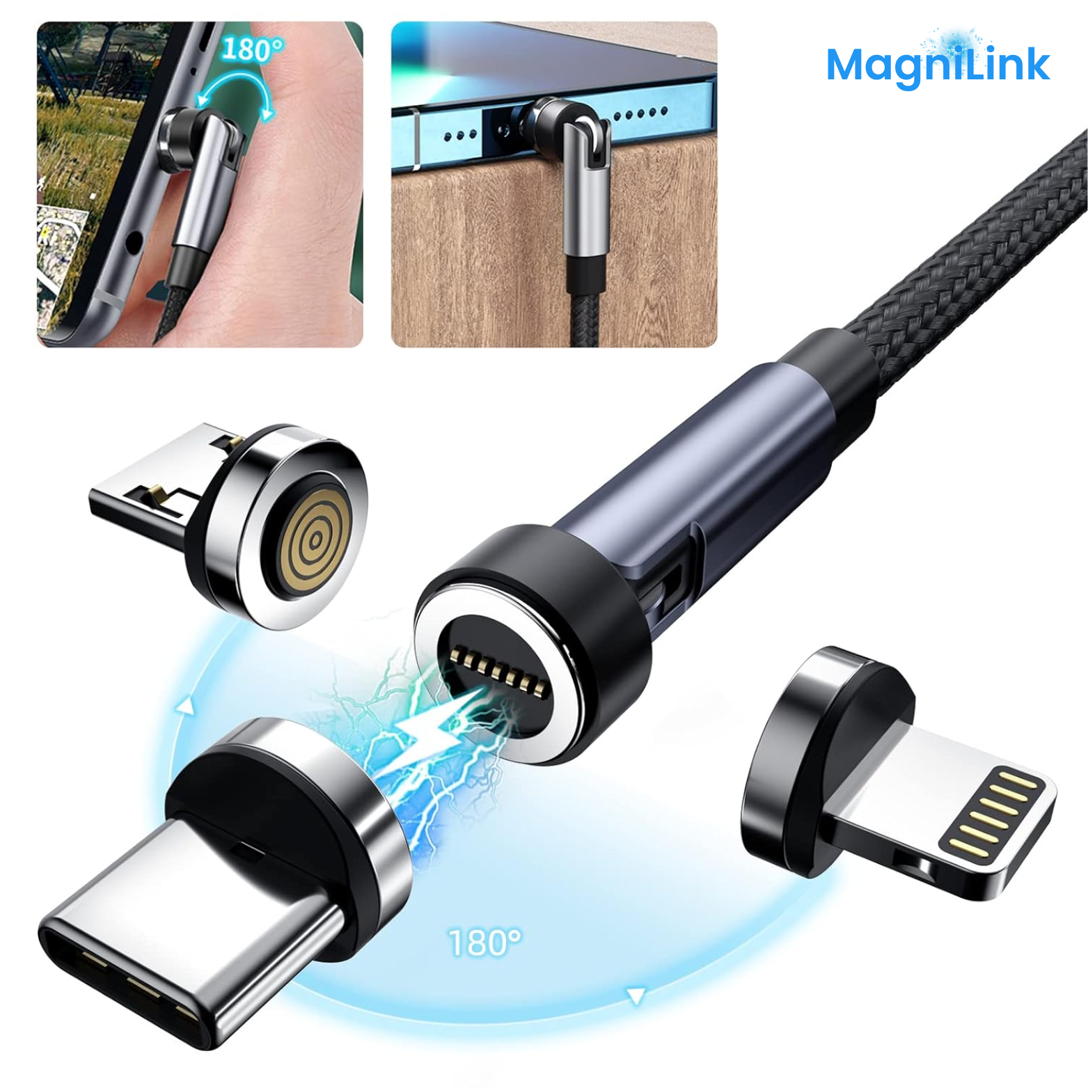 MagniLink™ – 3-in-1 Magnetic Charging Cable