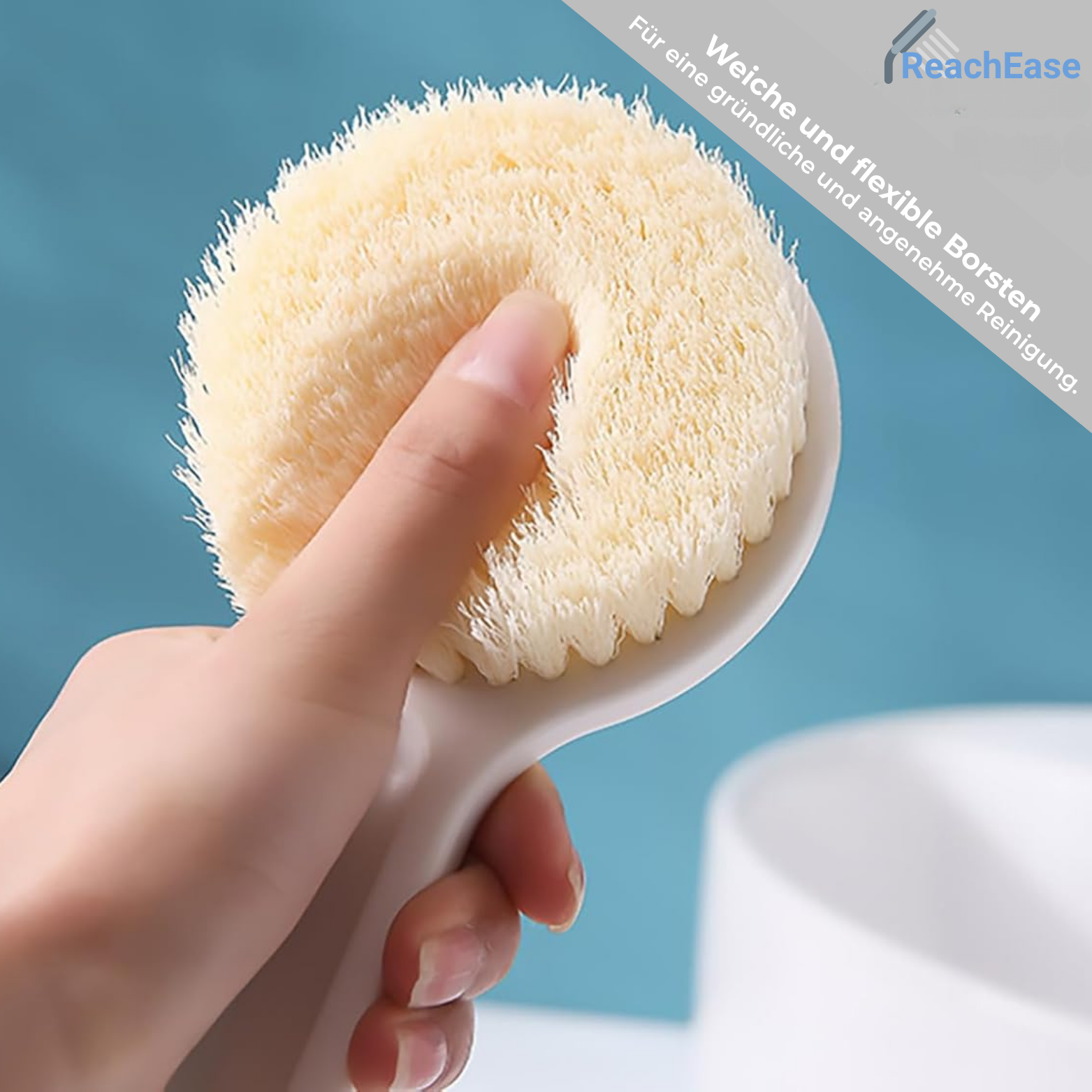 ReachEase Duschbürste mit langem Griff – Sanfte Rückenreinigung & Hautpeeling