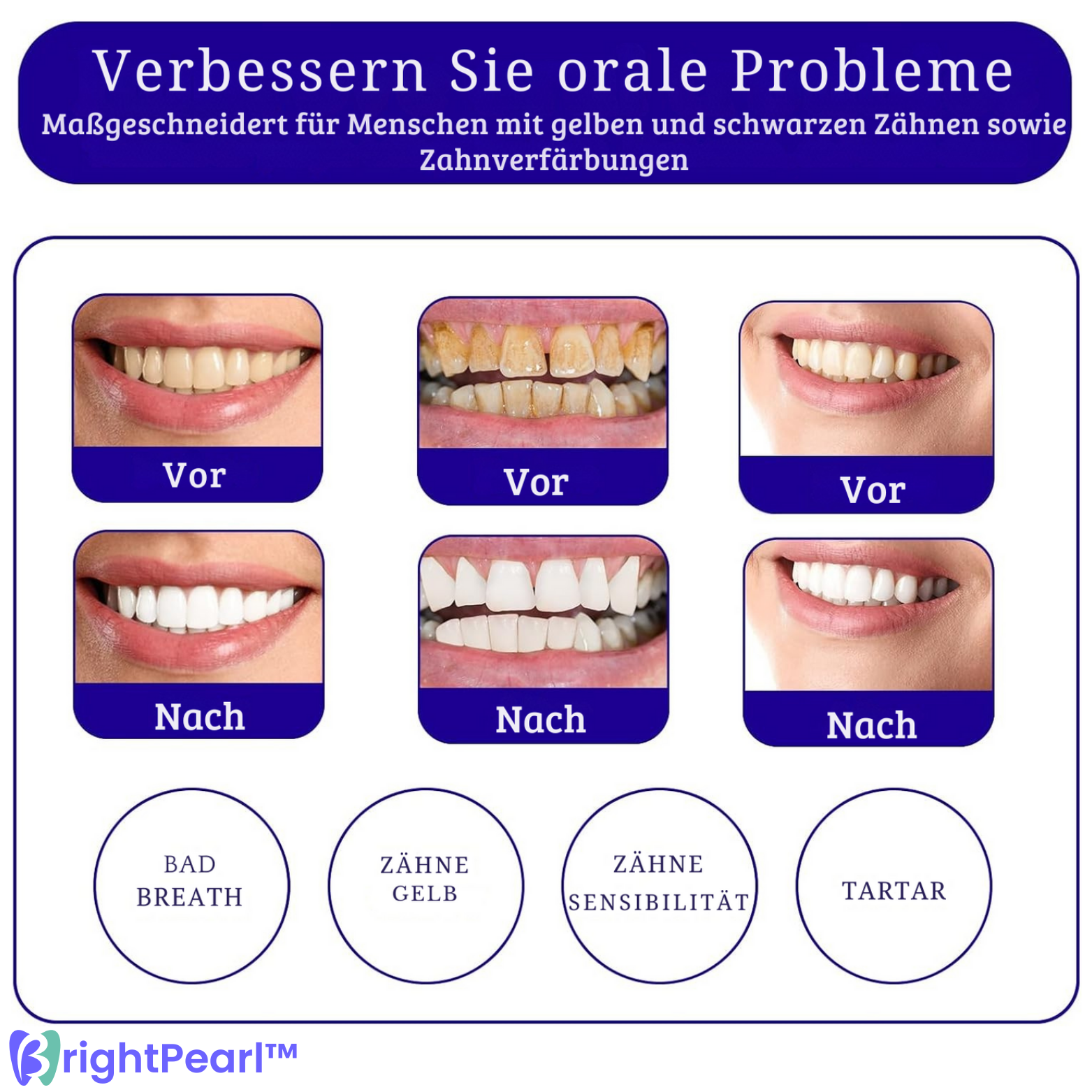 1+1 GRATIS | BrightPearl™ Farbkorrektur Serum - Lila Zahnpasta