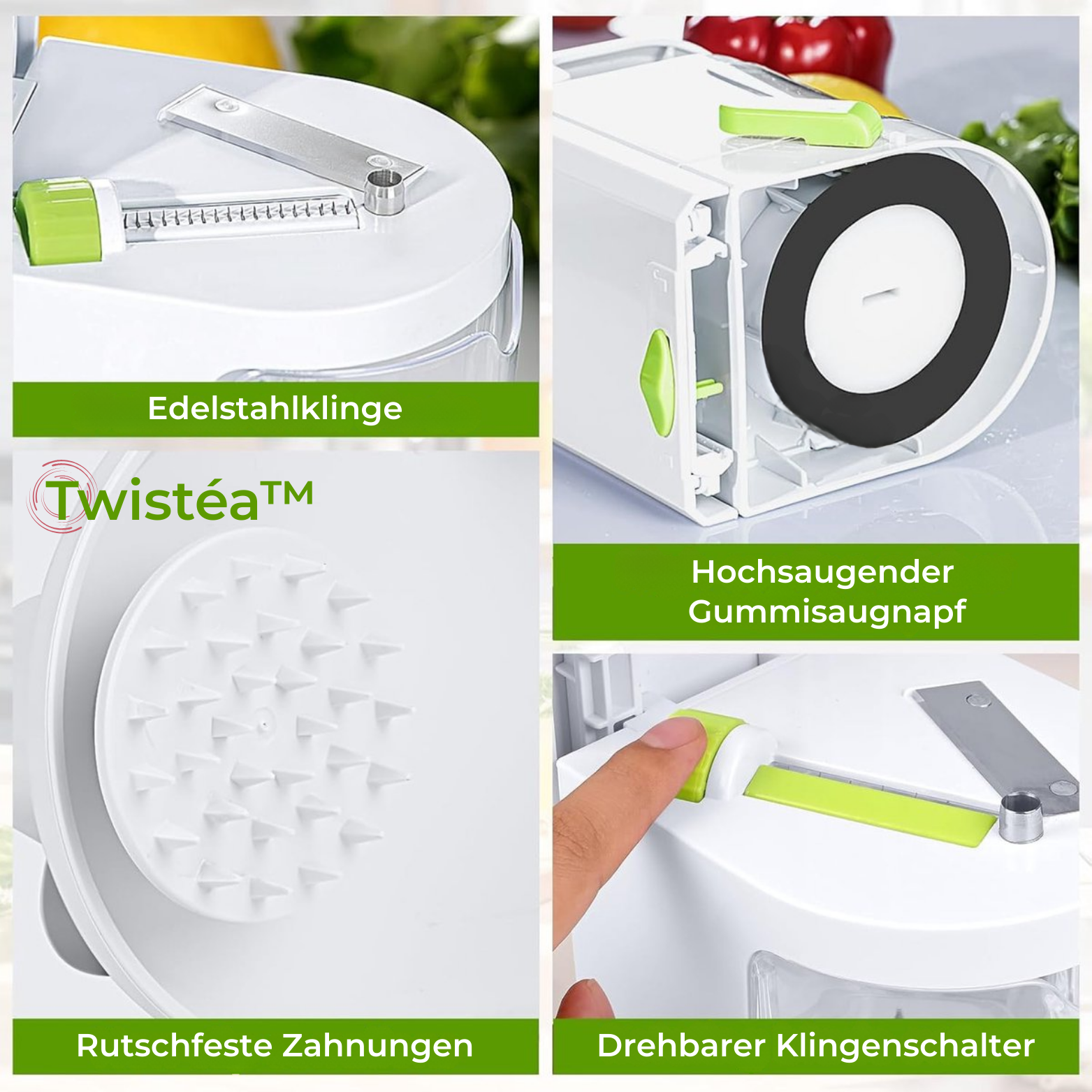 Twistéa™ 4-in-1 Spiralschneider für Gemüse & Salate