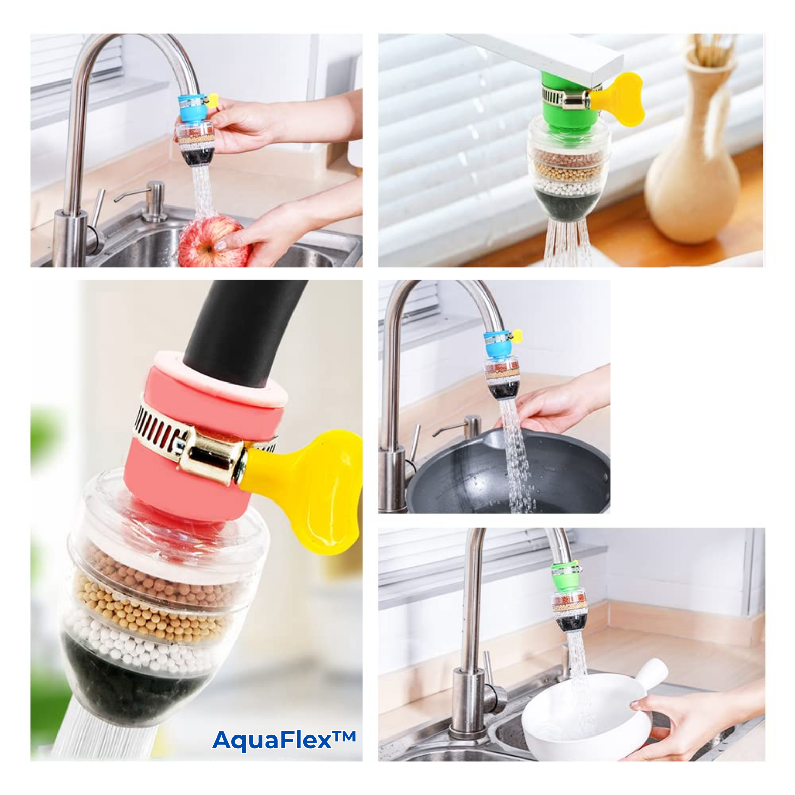 1+1 GRATIS | AquaFlex™ - 6 Schichten Wasserhahnfilter