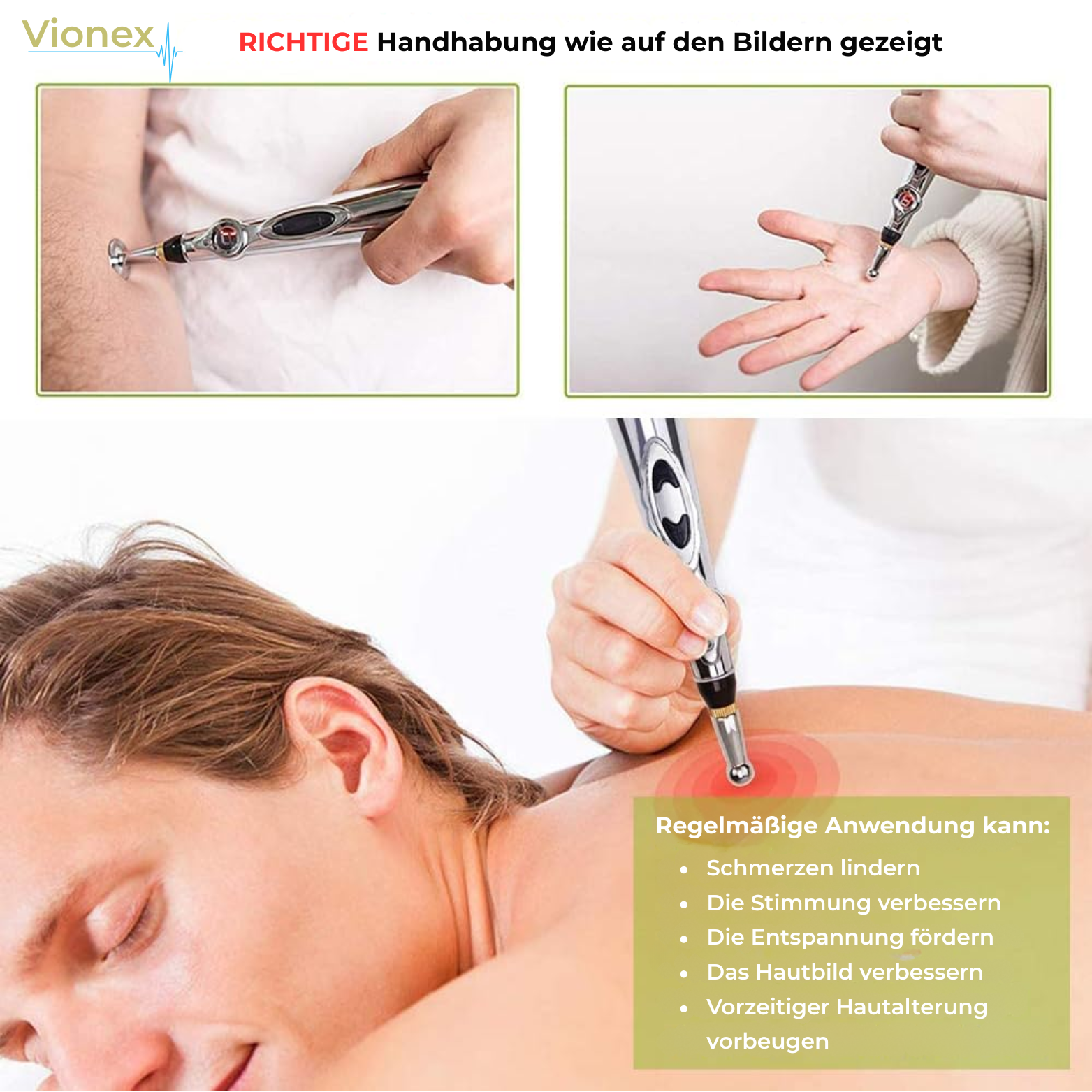 Vionex Akupunktur-Stift zur Schmerzlinderung