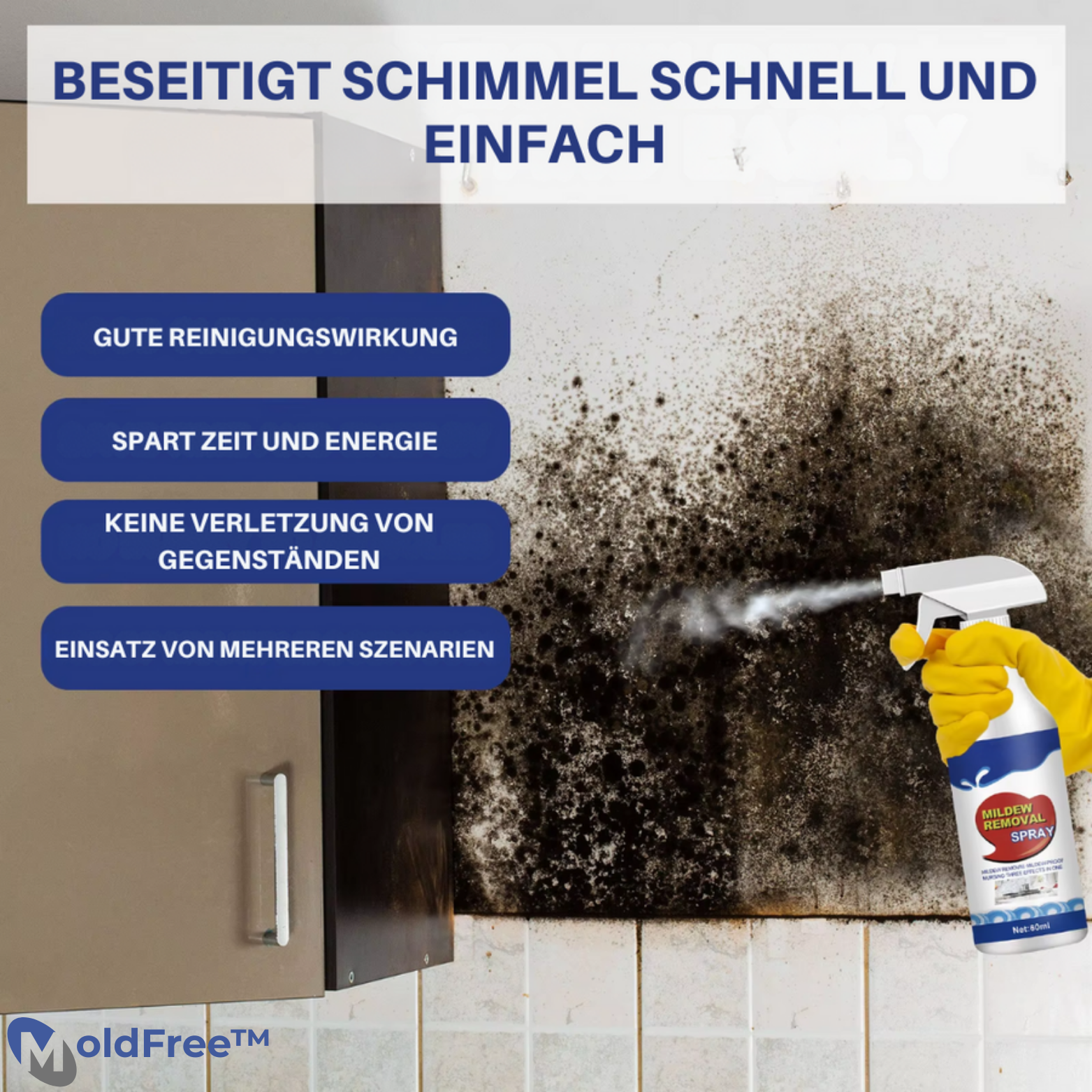 1+1 GRATIS | MoldFree™ Schimmelpilz-Entfernungsspray