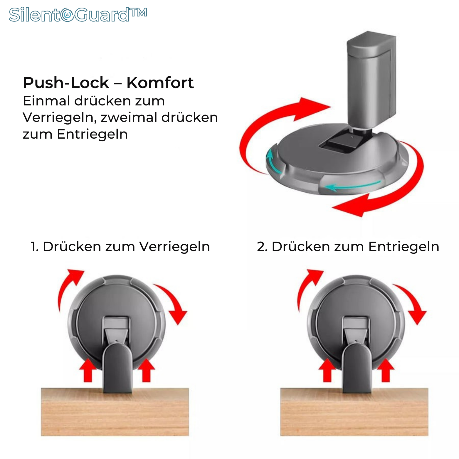 1+1 GRATIS | SilentGuard™ Türstopper verstellbar