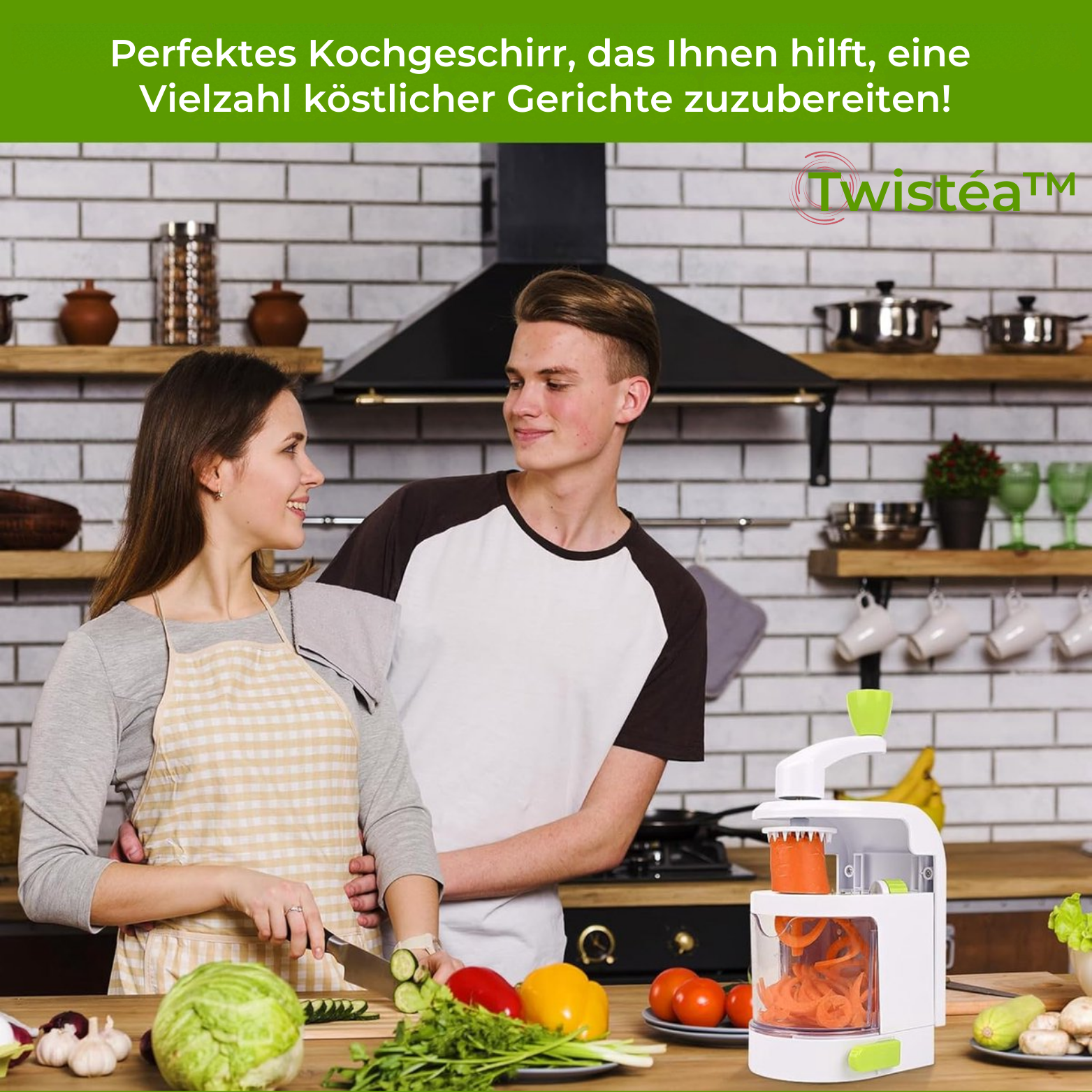 Twistéa™ 4-in-1 Spiralschneider für Gemüse & Salate