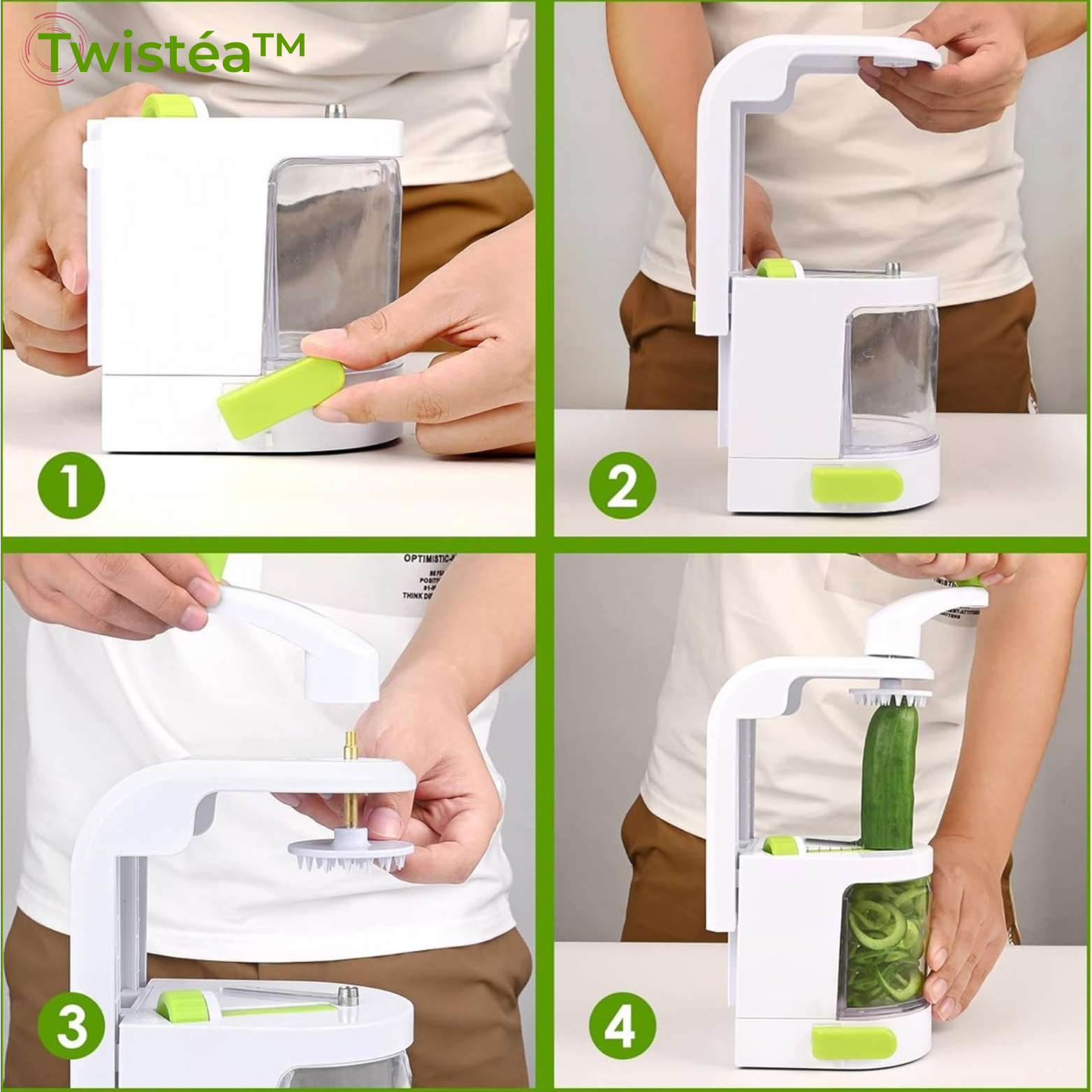 Twistéa™ 4-in-1 Spiralschneider für Gemüse & Salate