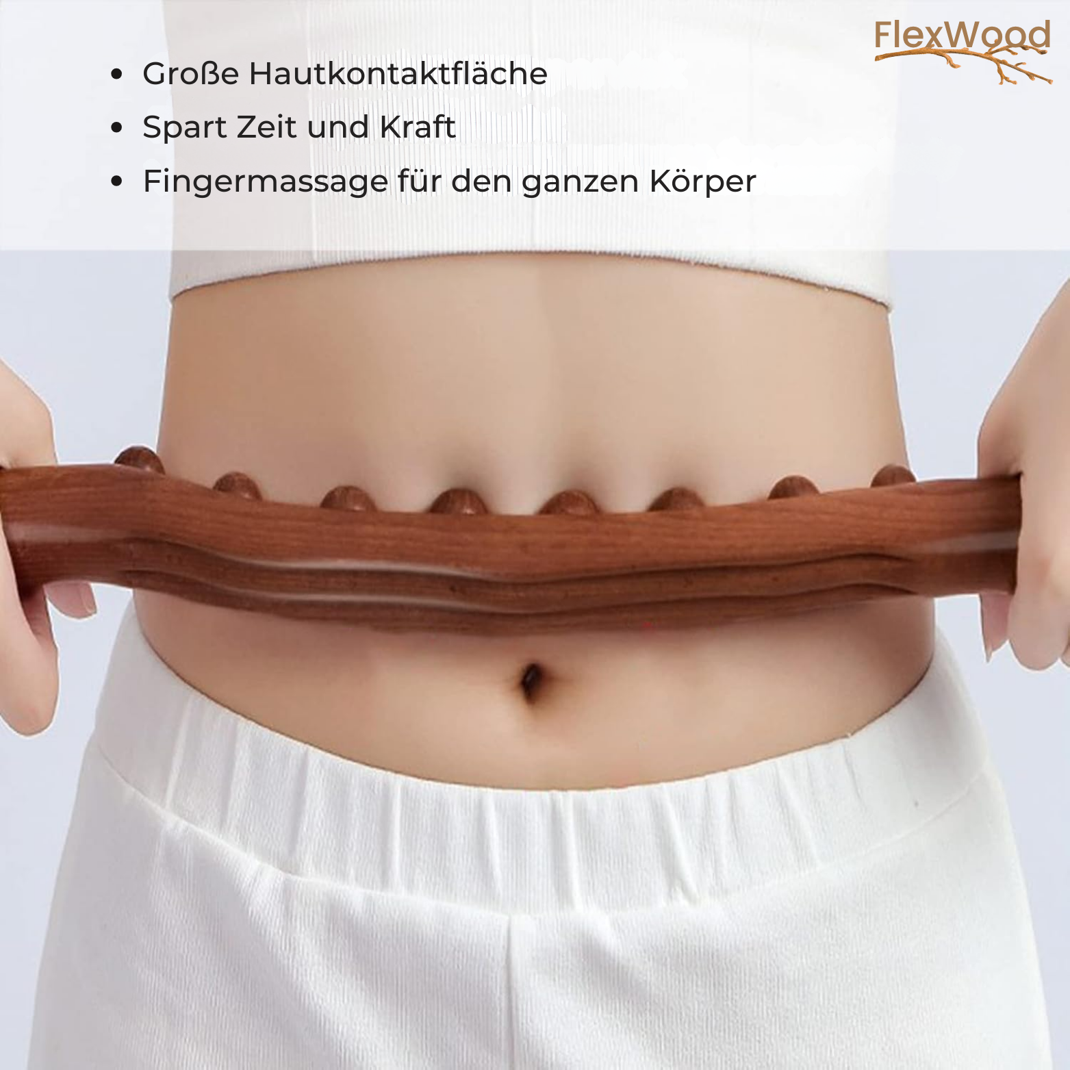 FlexWood Gua Sha Massagestab aus Holz