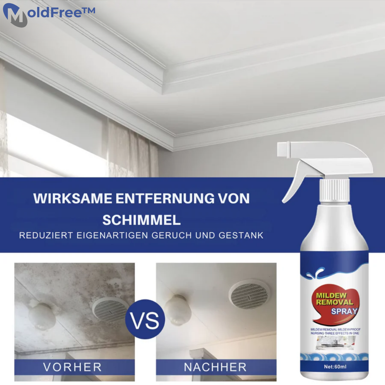1+1 GRATIS | MoldFree™ Schimmelpilz-Entfernungsspray