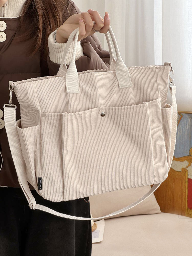 Umhängetasche aus Kord für lässige Alltagslooks