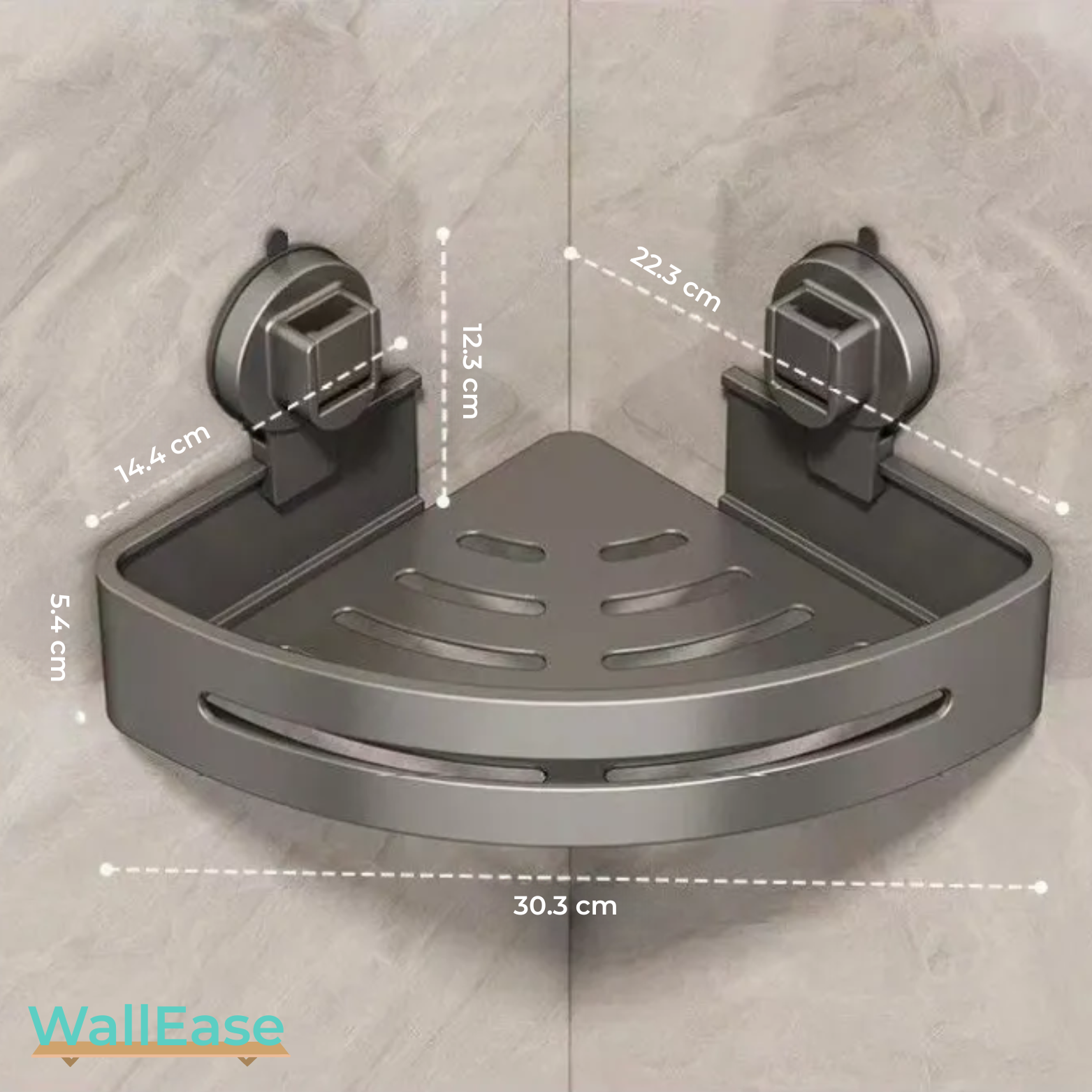 WallEase Duschregal ohne Bohren mit Saugnapf