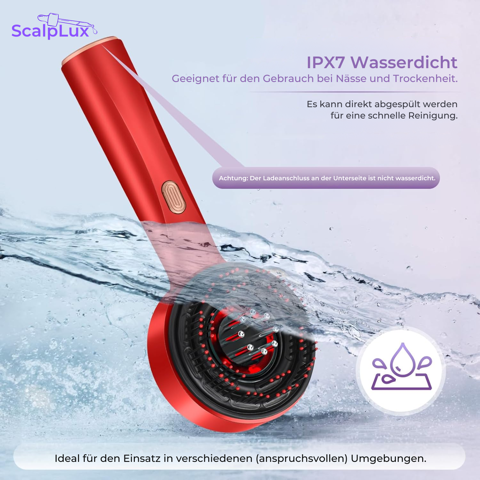 ScalpLux Kopfhautmassagegerät mit Haaröl-Applikator