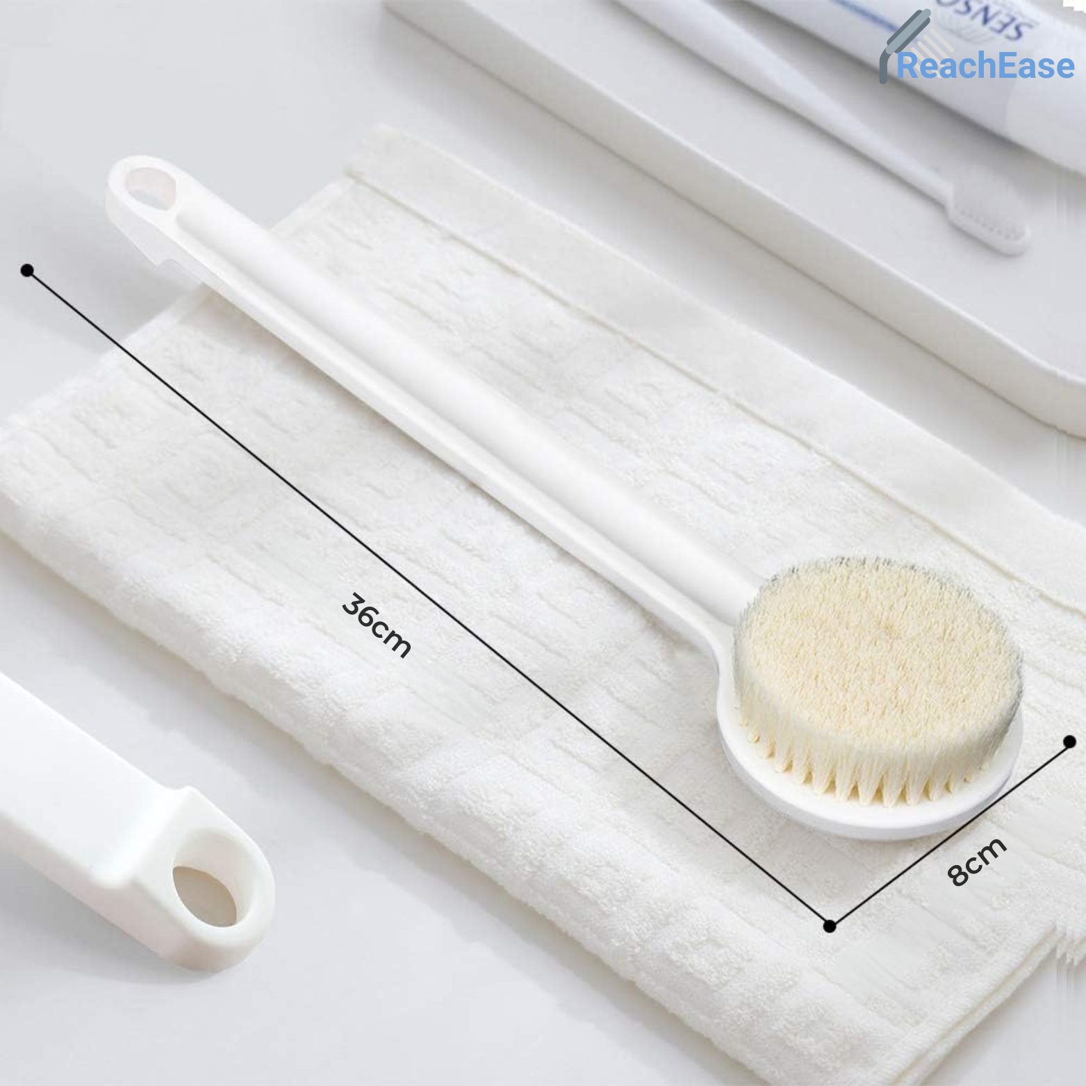 ReachEase Duschbürste mit langem Griff – Sanfte Rückenreinigung & Hautpeeling