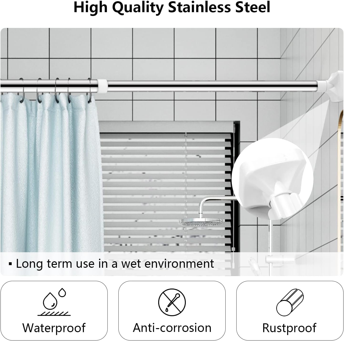 FlexiRod™ - Telescopic No-Drill Curtain Rod