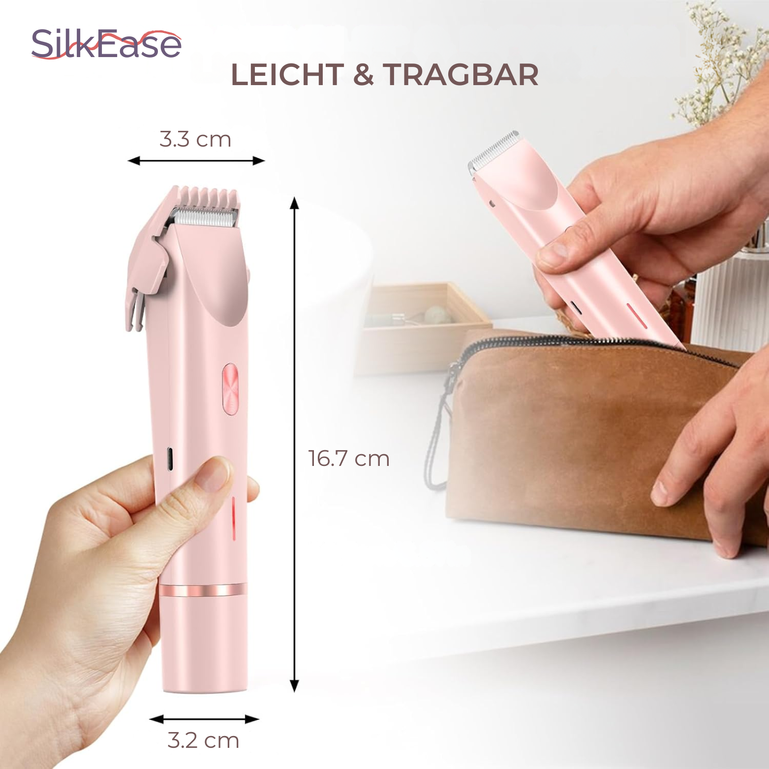 SilkEase 2-in-1 Damenrasierer – Gesicht, Bikinizone & Körper