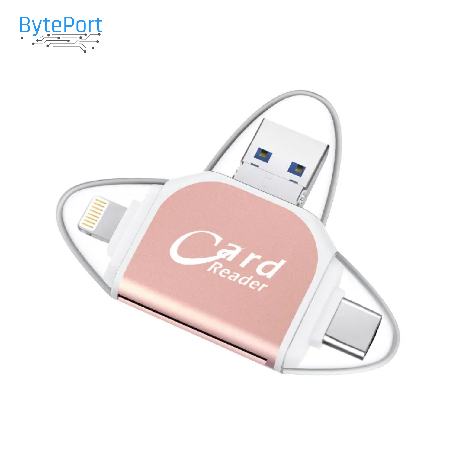 BytePort™ – 4-in-1 SD Card Reader | USB-C & USB 3.0