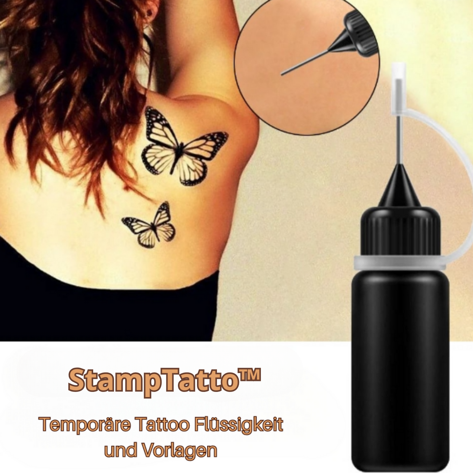 1+1 Satz GRATIS | StampTatto™ Temporäre Tattoo Flüssigkeit und Vorlagen