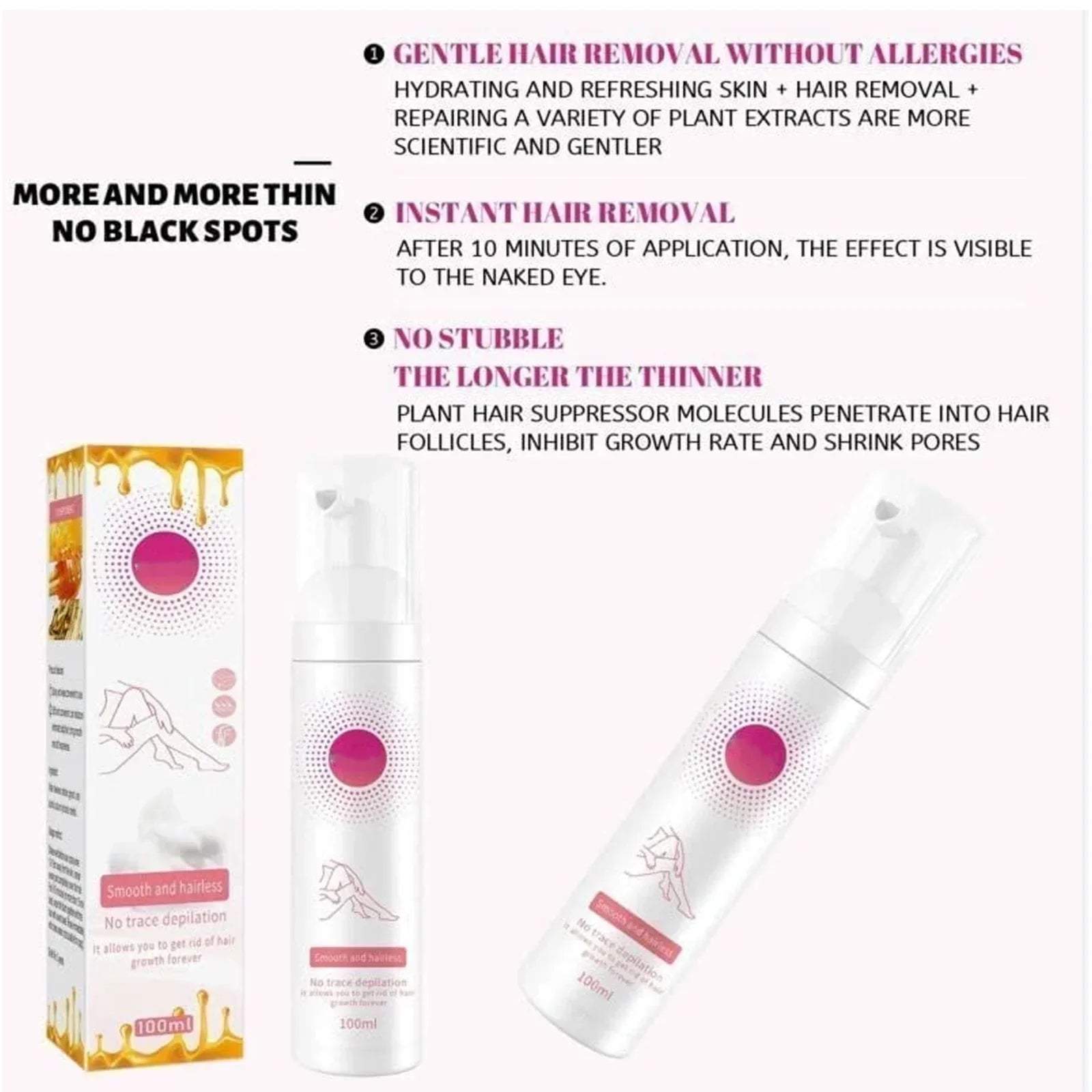 1+1 GRATIS | HoniMousse™ Seidige Haarentfernung für mühelose Schönheit